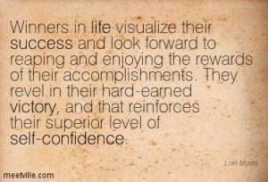 winners visualize and look forward