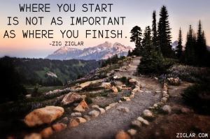 where u start not as important as where u finidh